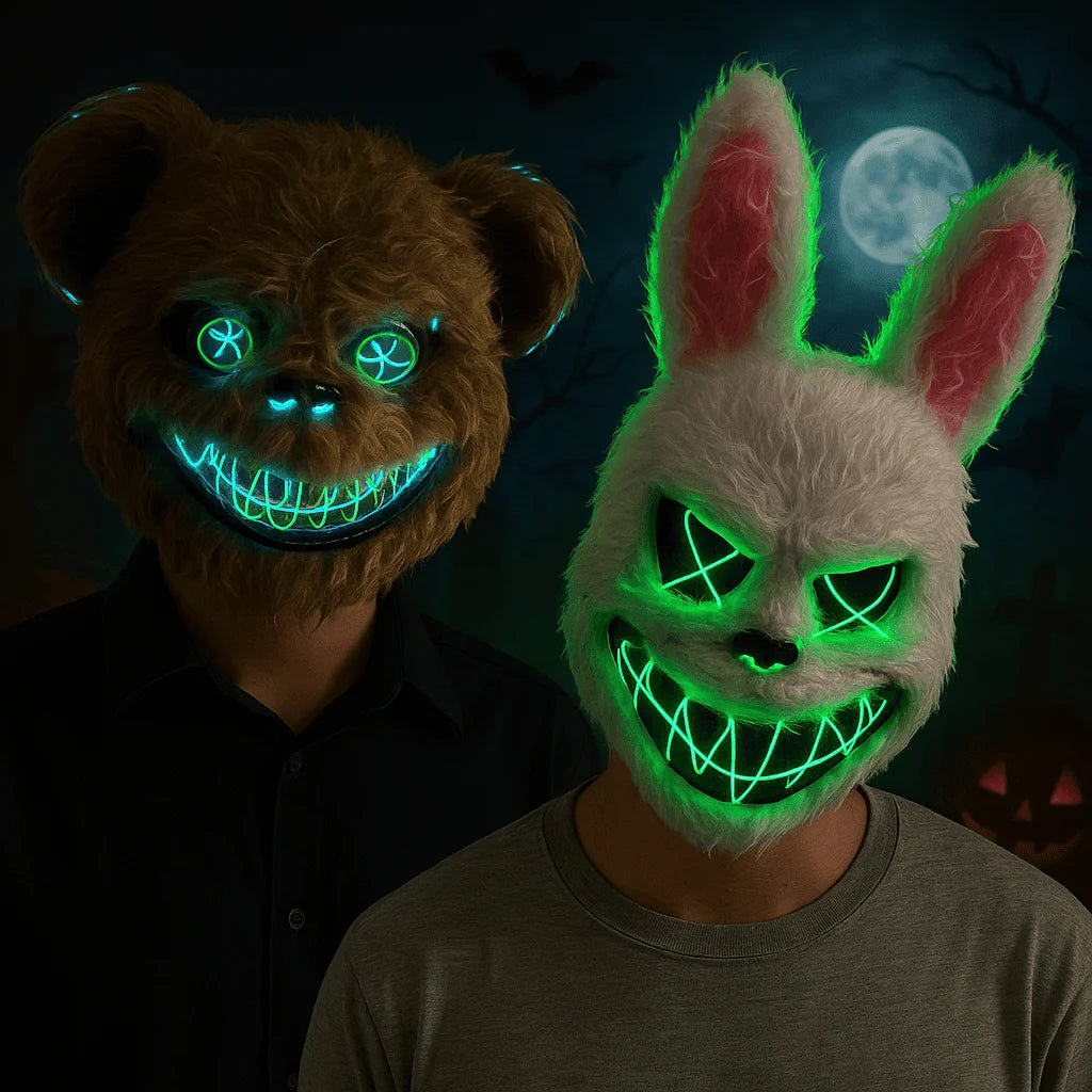 Máscaras Led Purga Conejo y Oso